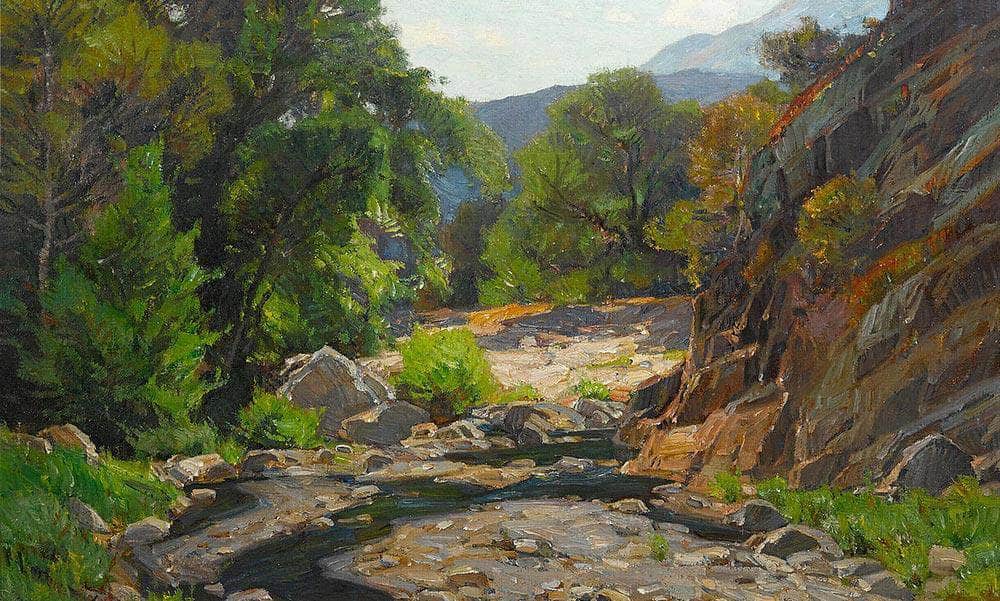 The Canyon Stream By William Wendt Fine Art Print
