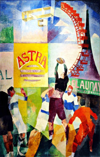 The Cardiff Team Painting Robert Delaunay Canvas Art Fine Art Print