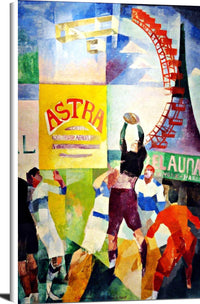 The Cardiff Team Painting Robert Delaunay Canvas Art Fine Art Print