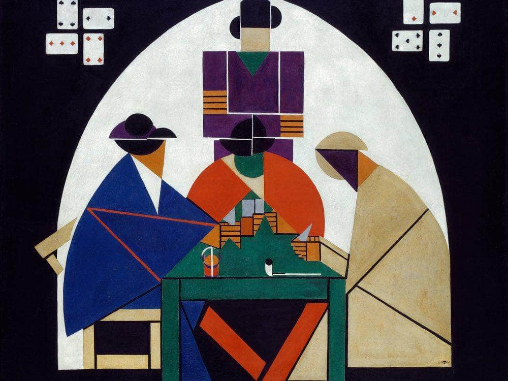 The Cardplayers 1917 By Theo Van Doesburg Fine Art Print