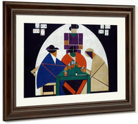 The Cardplayers 1917 By Theo Van Doesburg Fine Art Print