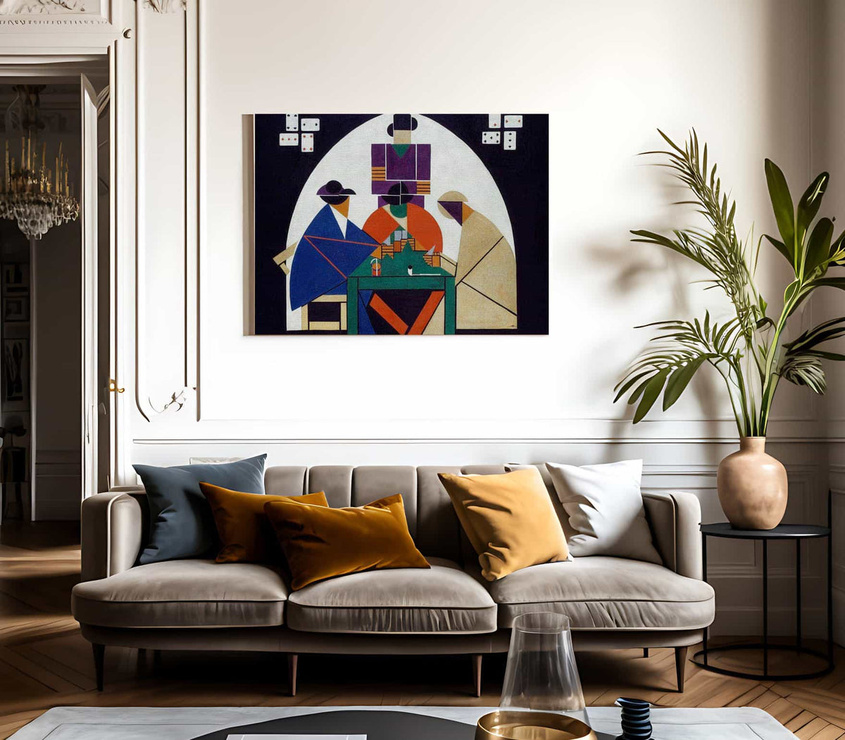 The Cardplayers 1917 By Theo Van Doesburg Fine Art Print