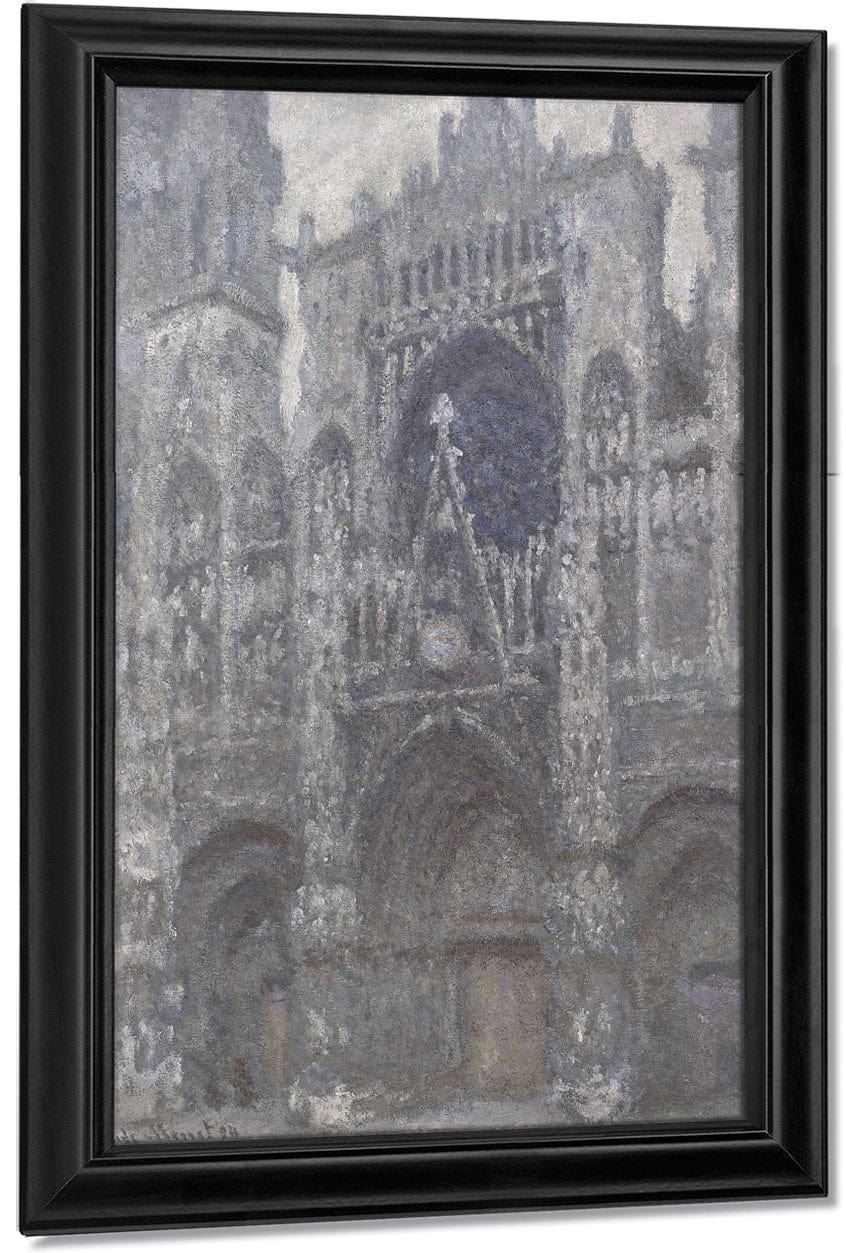 The Cathedral In Rouen. The Portal, Grey Weather By Claude Monet Fine Art Print