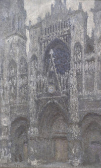 The Cathedral In Rouen. The Portal, Grey Weather By Claude Monet Fine Art Print