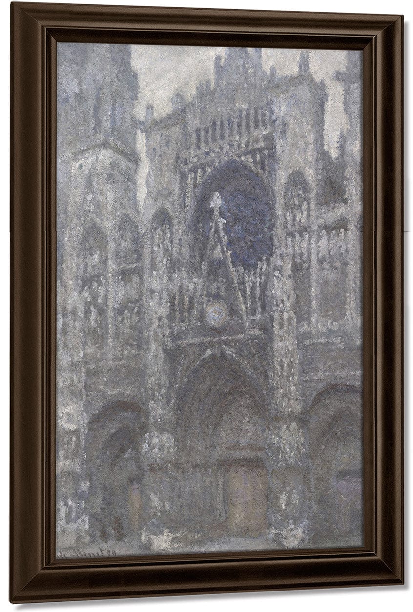 The Cathedral In Rouen. The Portal, Grey Weather By Claude Monet Fine Art Print