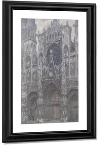 The Cathedral In Rouen. The Portal, Grey Weather By Claude Monet Fine Art Print