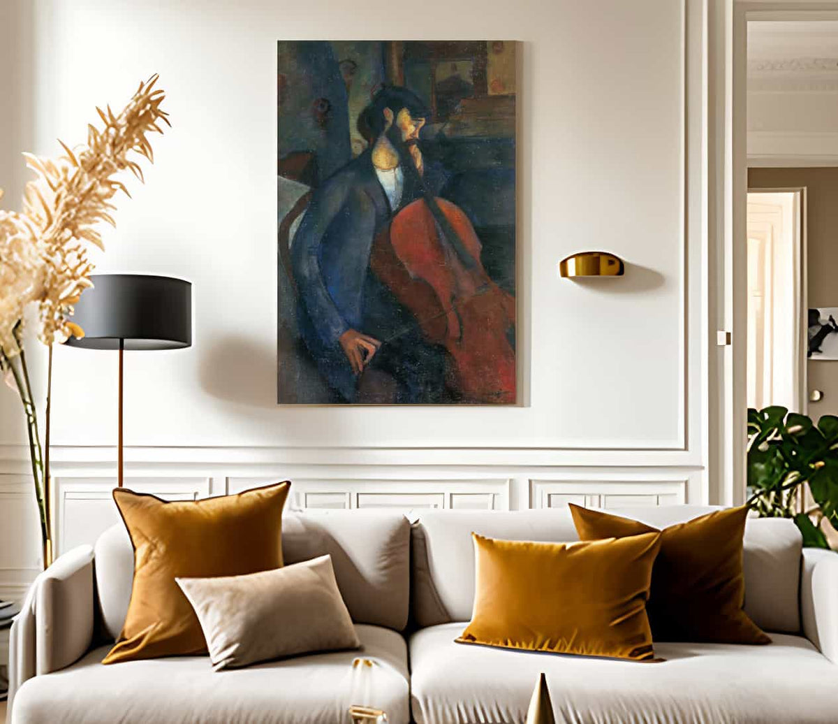 The Cellist 1909 By Amedeo Modigliani Fine Art Print