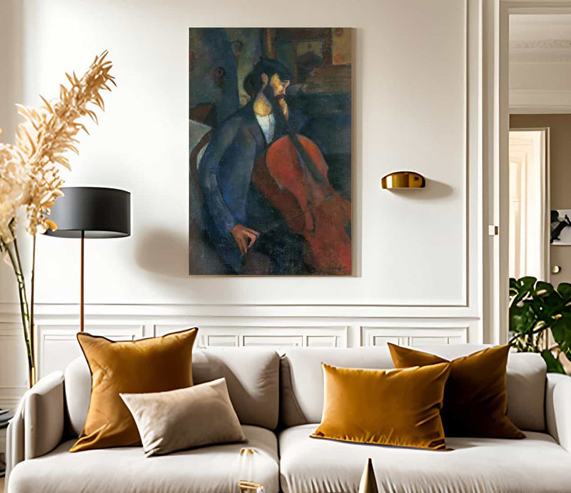 The Cellist 1909 By Amedeo Modigliani Fine Art Print