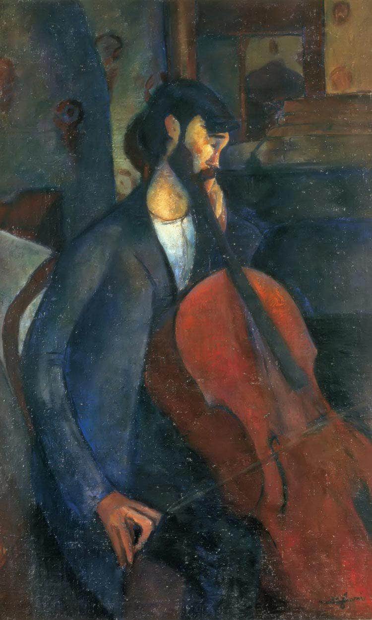 The Cellist 1909 By Amedeo Modigliani Fine Art Print