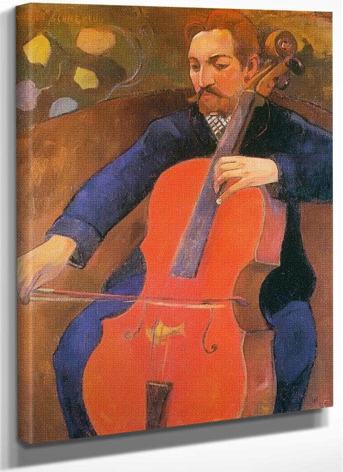 The Cellist ( Portrait Of Upaupa Schneklud) By Paul Gauguin Fine Art Print