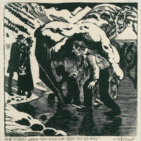 The Chaplain And The Vicar's Daughter On The Ice By Nicolai Astrup Fine Art Print