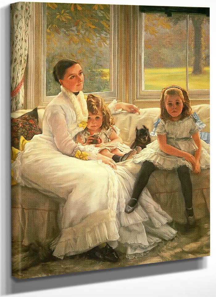 The Chapple Gill Family Of Lower Lea, Woolton By James Tissot Fine Art Print