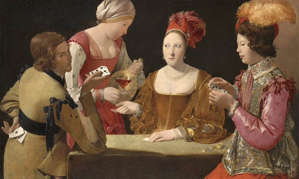 The Cheat With The Ace Of Clubs 1634 By Georges De La Tour Fine Art Print