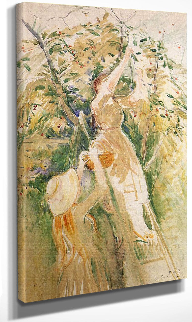 The Cherry Tree Study 1891 44X27Cm Private Collection By Berthe Morisot Fine Art Print