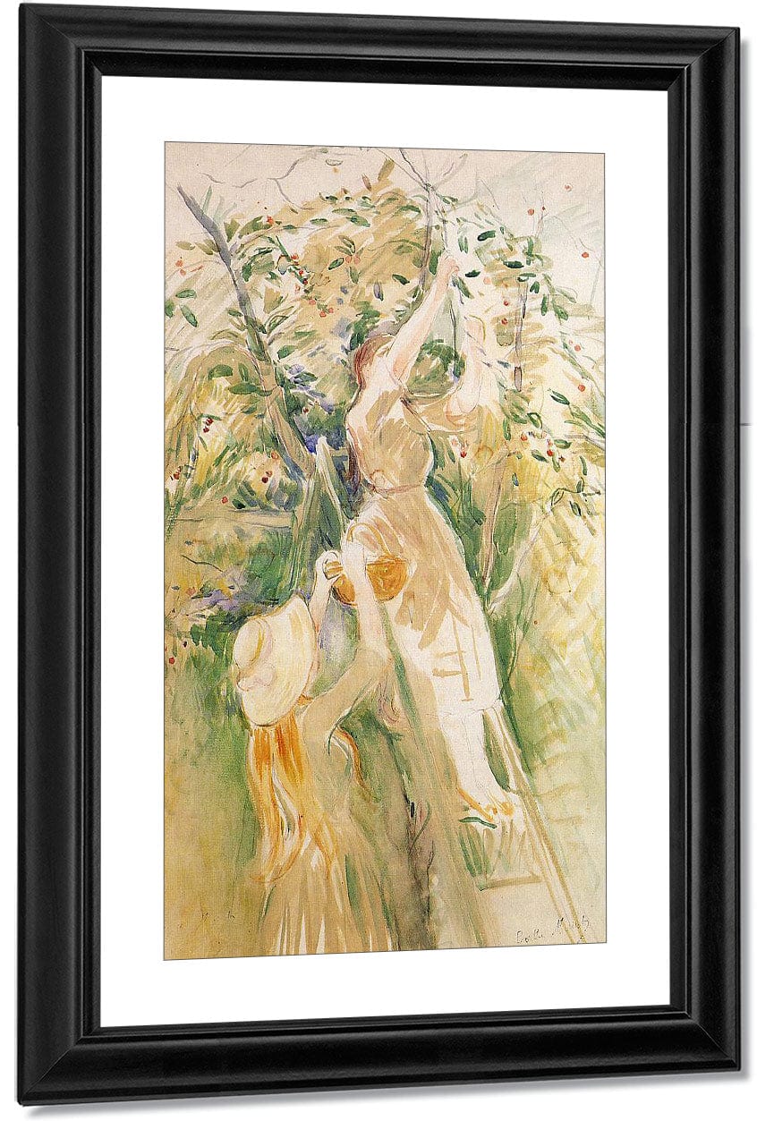 The Cherry Tree Study 1891 44X27Cm Private Collection By Berthe Morisot Fine Art Print