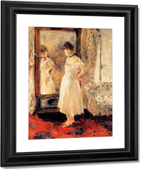 The Cheval Glass 1876 Oil On Canvas 65X54Cm Private Collection By Berthe Morisot Fine Art Print