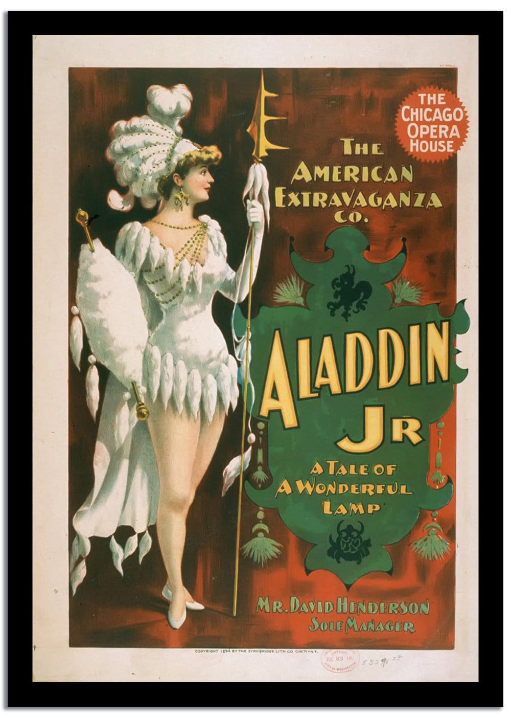 The Chicago Opera House  Wpa Vintage Advertising Fine Art Print