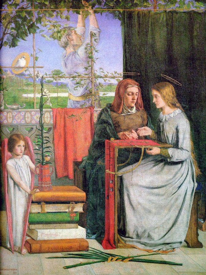 The Childhood Of Mary Virgin 1849 83 2X65 4Cm Tate Britain By Dante Gabriel Rossetti Fine Art Print