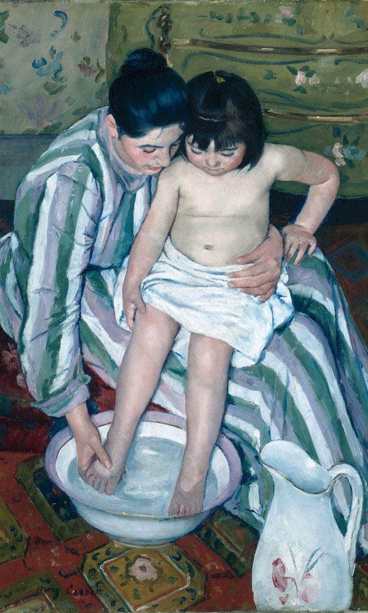 The Childs Bath By Cassatt Mary Fine Art Print