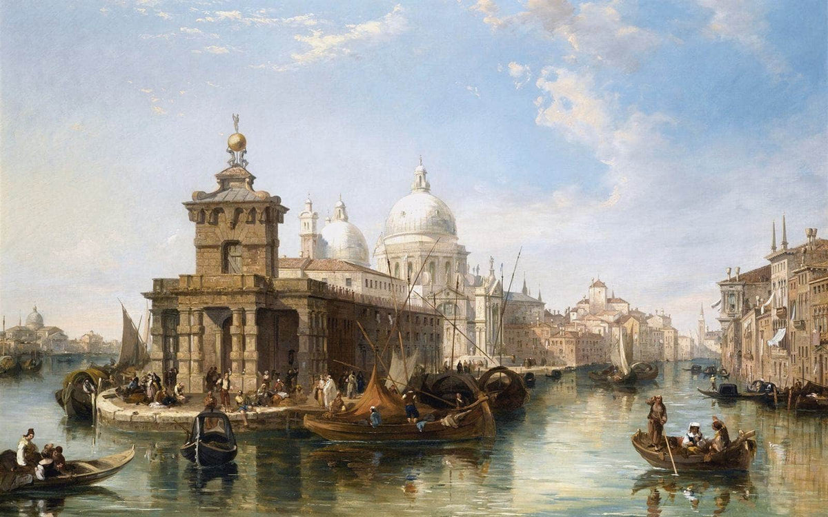 The Church Of Salute Venice Painting Edward Pritchett Canvas Art Fine Art Print