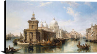 The Church Of Salute Venice Painting Edward Pritchett Canvas Art Fine Art Print