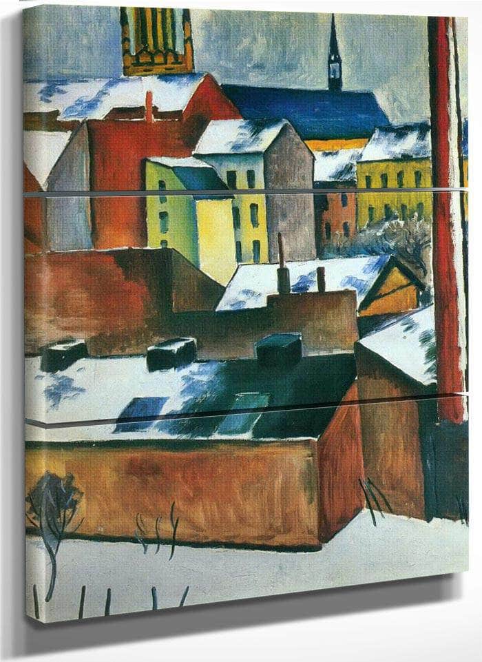 The Church Of St Mary In Bonn Covered With Snow By August Macke Fine Art Print