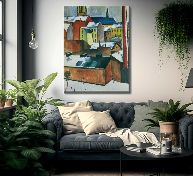 The Church Of St Mary In Bonn Covered With Snow By August Macke Fine Art Print