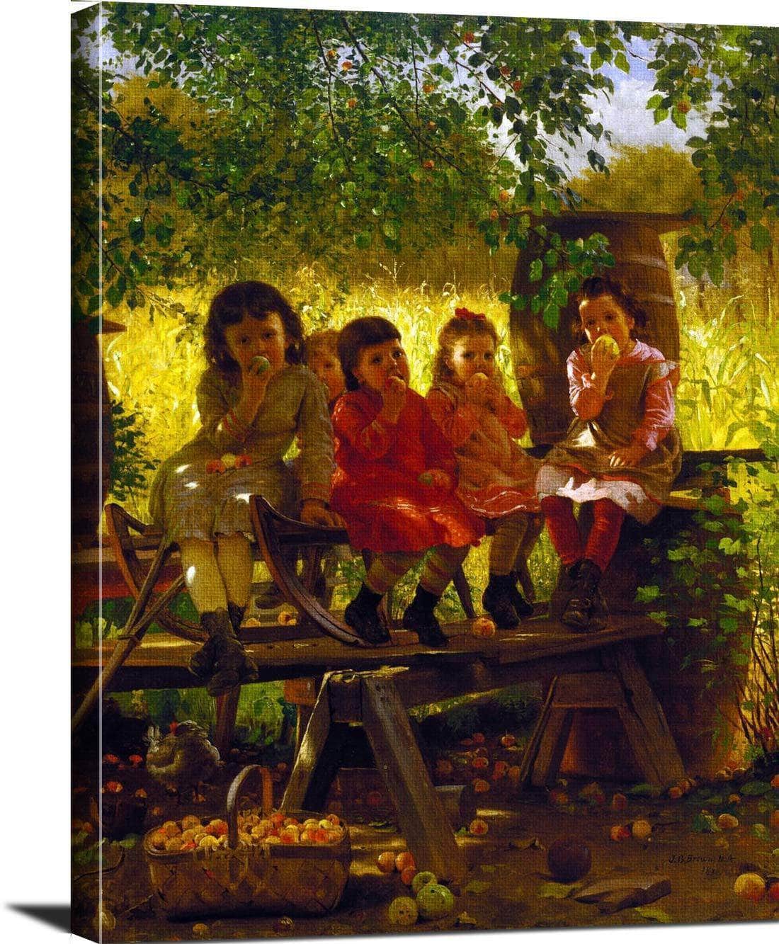 The Cider Mill Painting John George Brown Canvas Art Fine Art Print