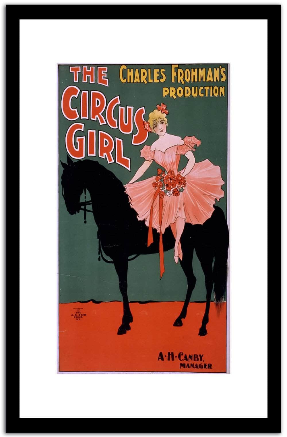 The Circus Girl  Vintage Circus Postera Fine Art Print