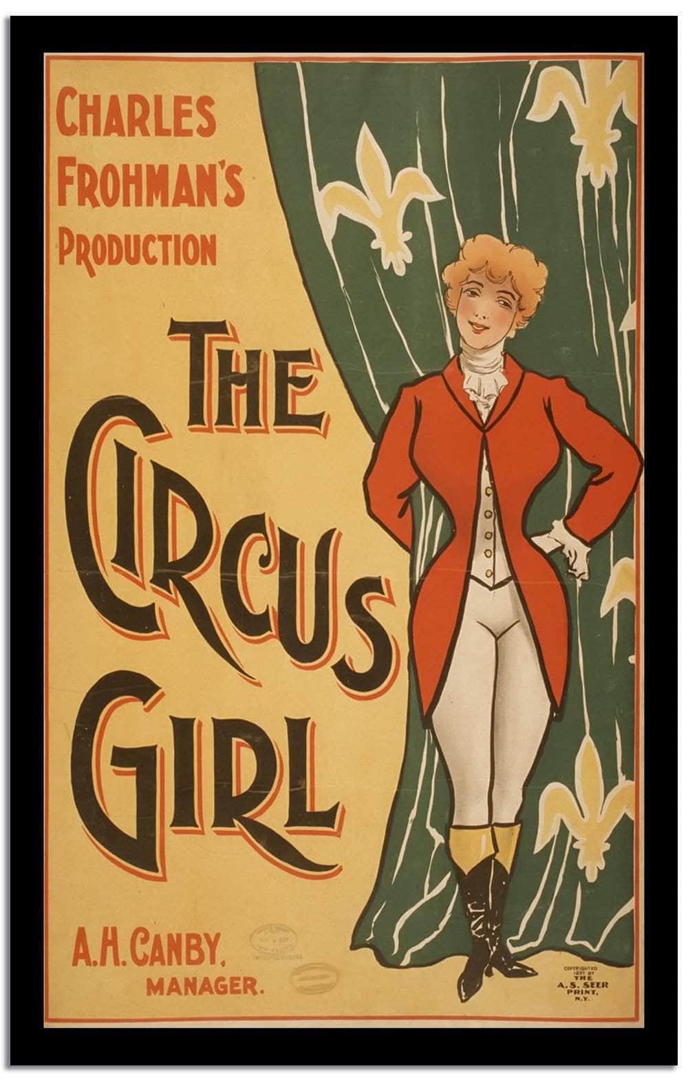 The Circus Girl  Vintage Circus Posterb Fine Art Print