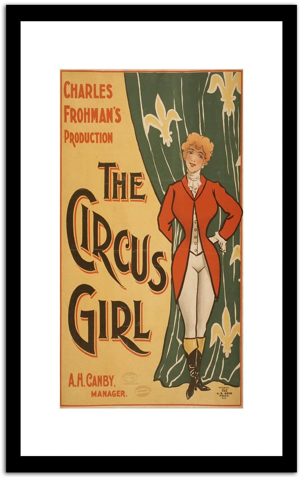 The Circus Girl  Vintage Circus Posterb Fine Art Print