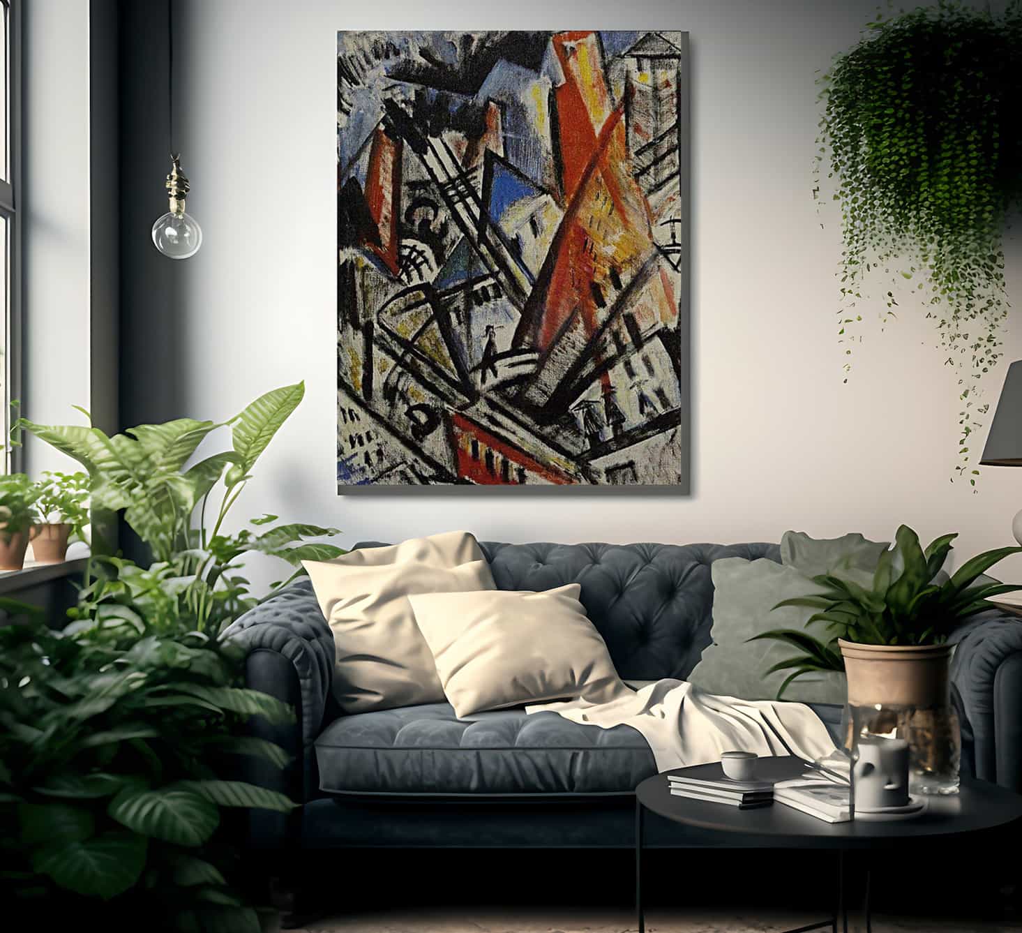 The City 1914 By Olga Rozanova Fine Art Print