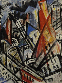 The City 1914 By Olga Rozanova Fine Art Print