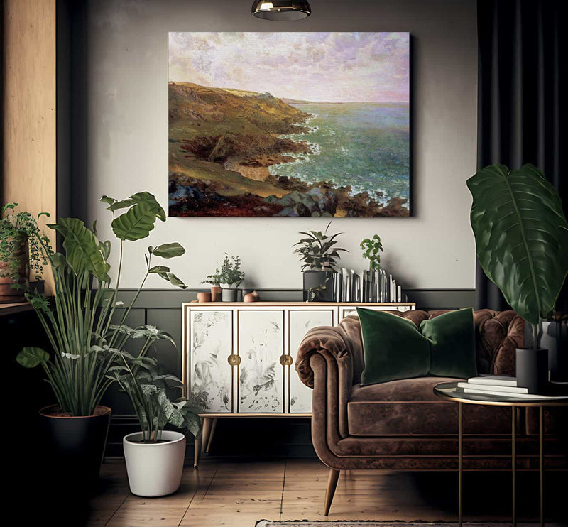 The Cliffs At Greville By Jean Francois Millet Fine Art Print