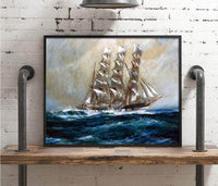 The Clipper Ship Ross Shire Painting Jack Spurling Canvas Art Fine Art Print