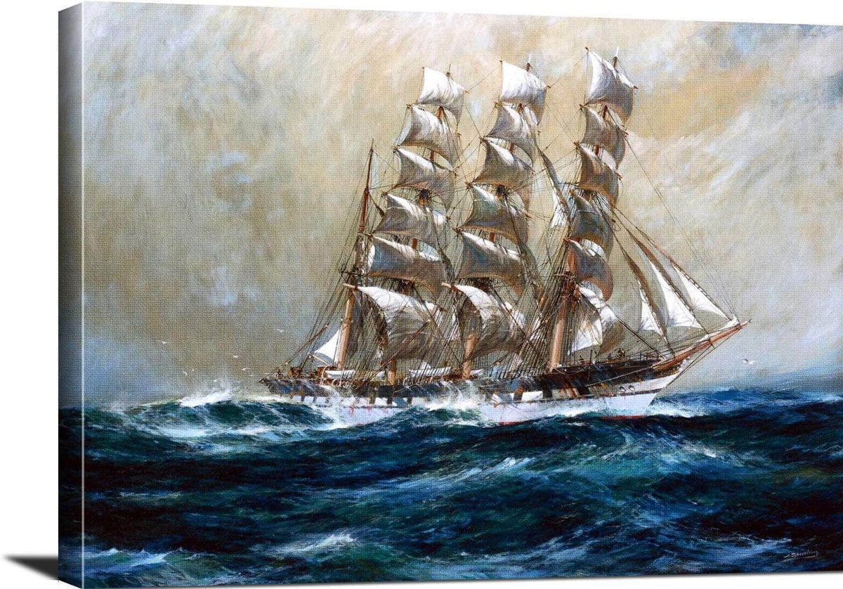 The Clipper Ship Ross Shire Painting Jack Spurling Canvas Art Fine Art Print