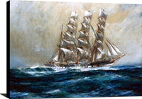 The Clipper Ship Ross Shire Painting Jack Spurling Canvas Art Fine Art Print