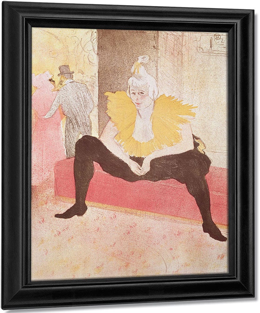 The Clowness Cha U Kao Seated By Henri Marie Raymond De Toulouse Lautrec Monfa Fine Art Print