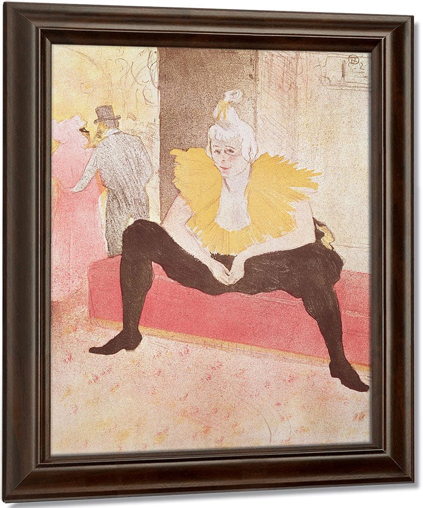 The Clowness Cha U Kao Seated By Henri Marie Raymond De Toulouse Lautrec Monfa Fine Art Print