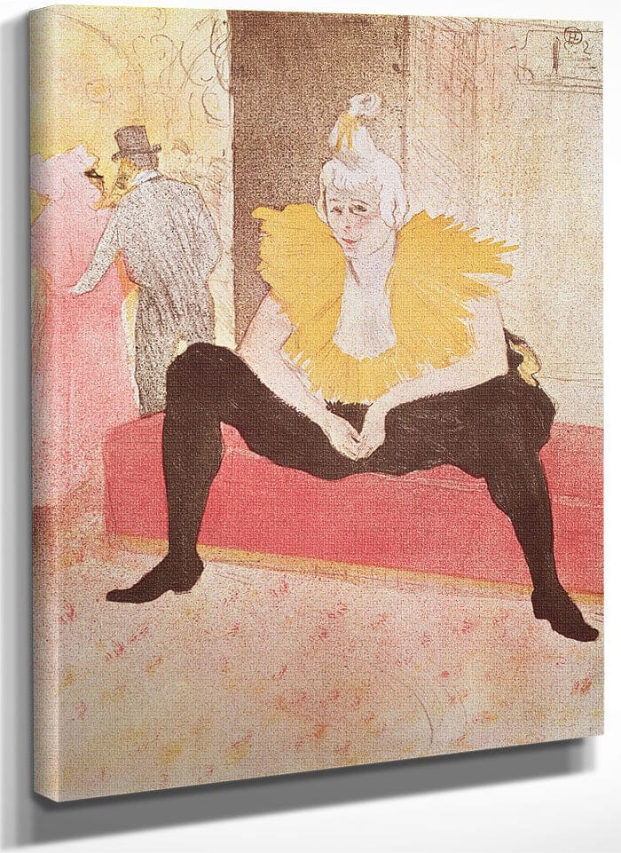 The Clowness Cha U Kao Seated By Henri Marie Raymond De Toulouse Lautrec Monfa Fine Art Print