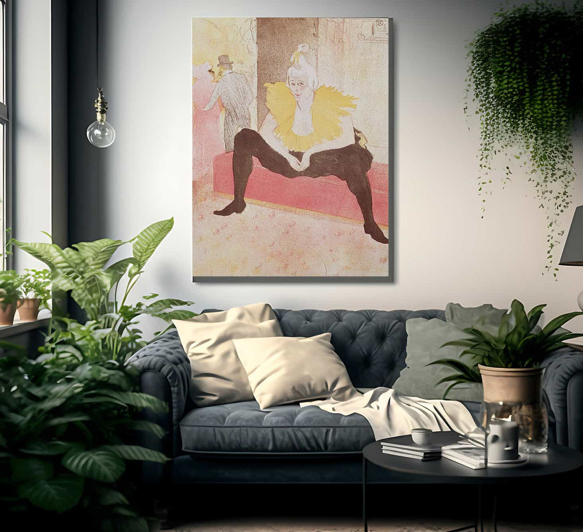 The Clowness Cha U Kao Seated By Henri Marie Raymond De Toulouse Lautrec Monfa Fine Art Print