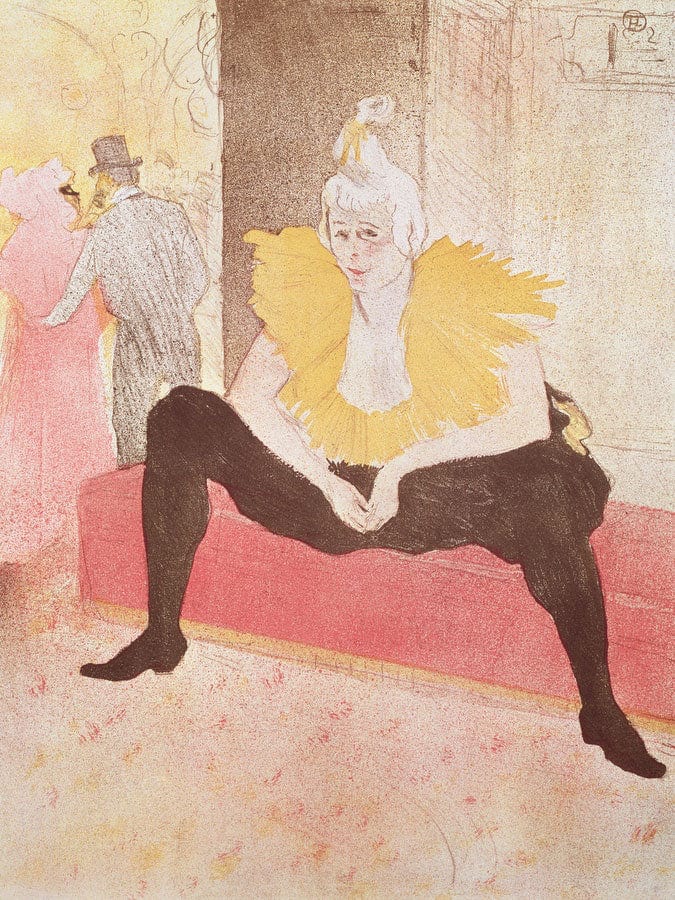 The Clowness Cha U Kao Seated By Henri Marie Raymond De Toulouse Lautrec Monfa Fine Art Print