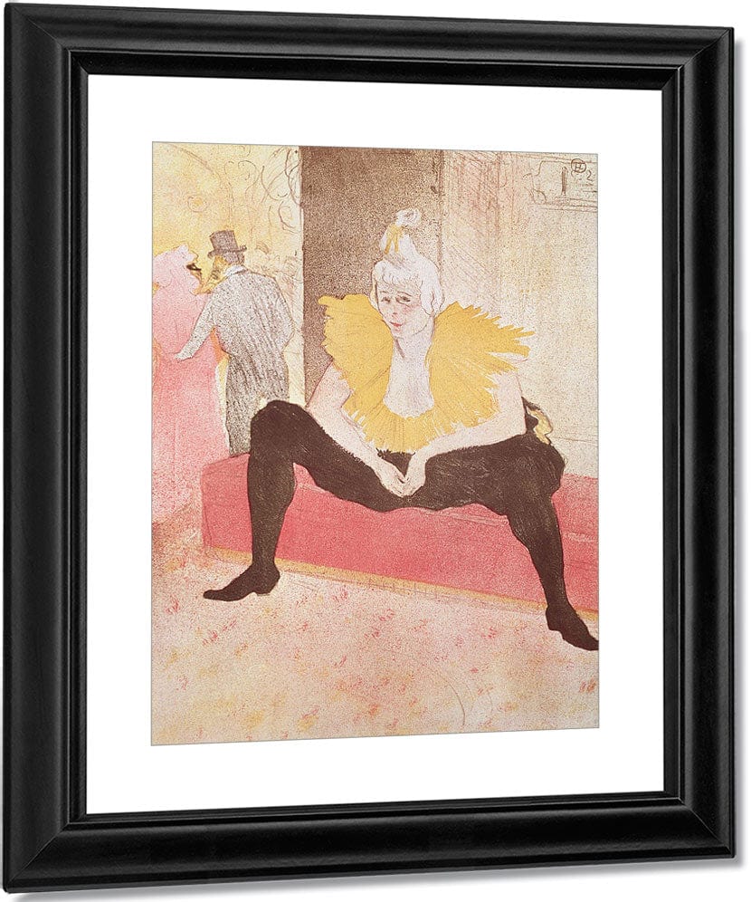 The Clowness Cha U Kao Seated By Henri Marie Raymond De Toulouse Lautrec Monfa Fine Art Print