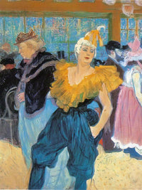 The Clownesse Cha U Kao At The Moulin By Amedeo Modigliani Fine Art Print