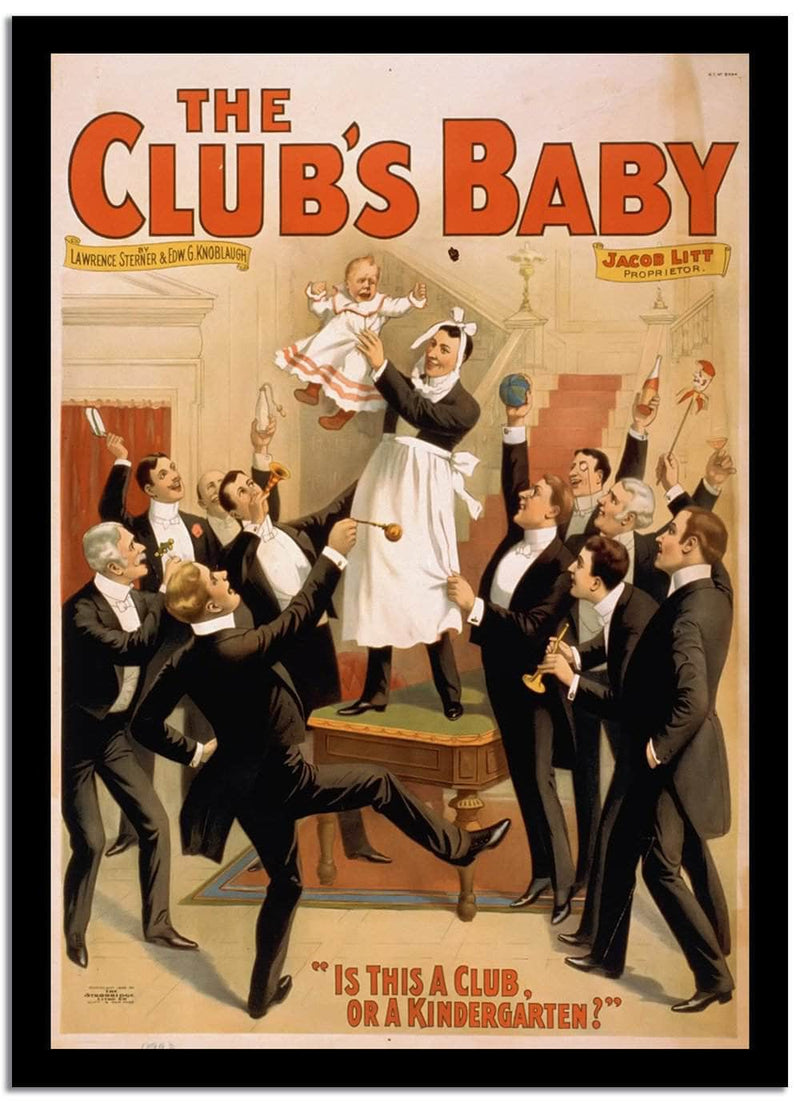 The Clubs Baby  Vintage Postera Fine Art Print