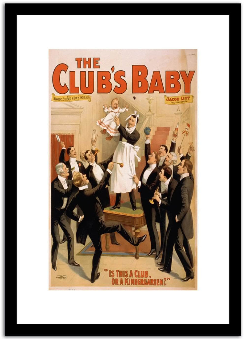 The Clubs Baby  Vintage Postera Fine Art Print