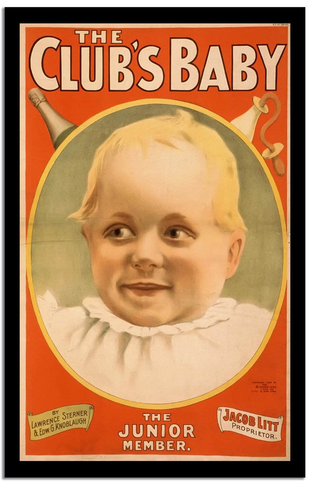 The Clubs Baby  Vintage Posterb Fine Art Print