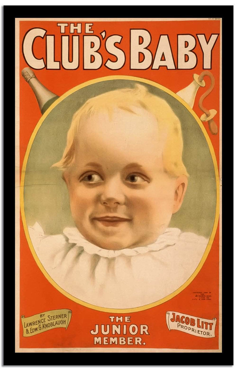 The Clubs Baby  Vintage Posterb Fine Art Print