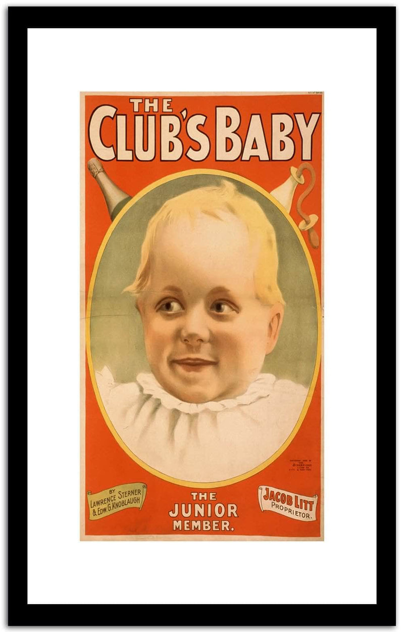 The Clubs Baby  Vintage Posterb Fine Art Print