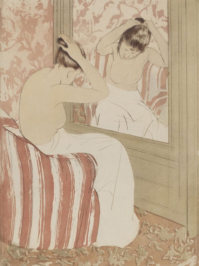 The Coiffure By Mary Cassatt Fine Art Print